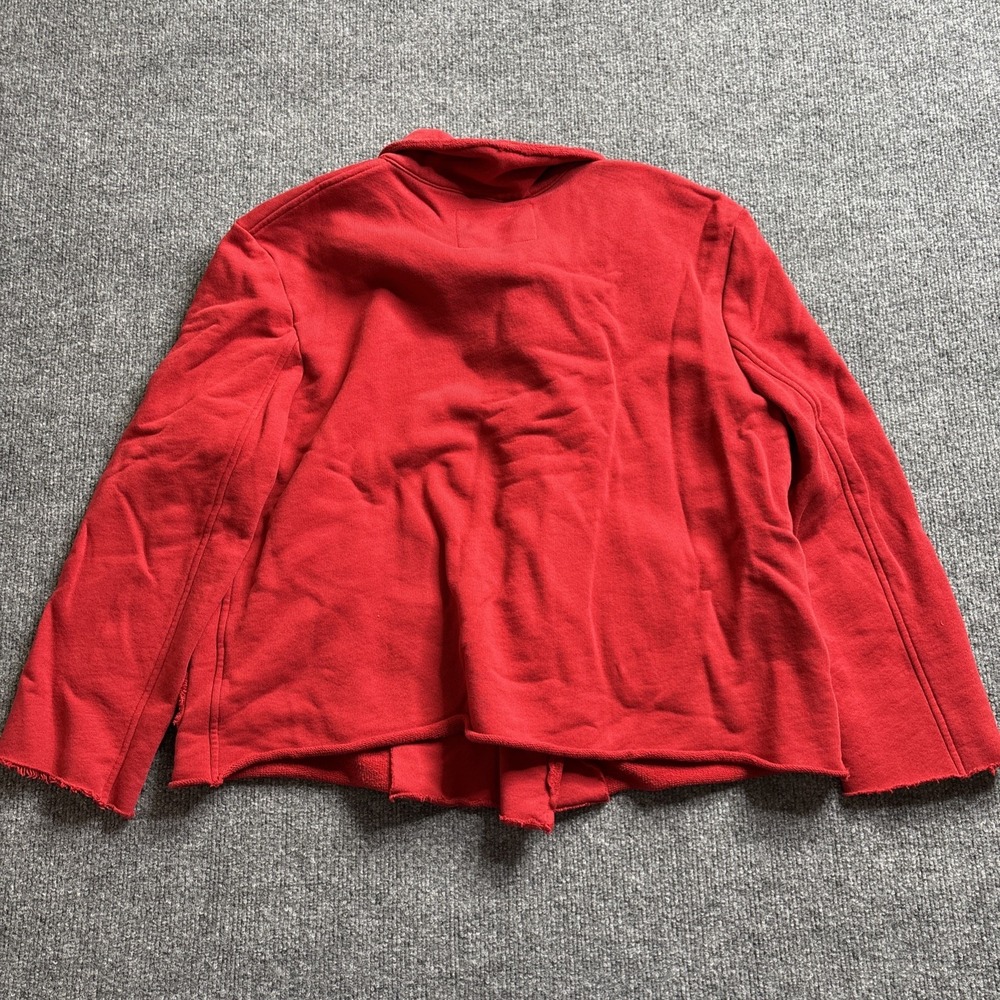 Frank & Eileen Tee Lab Jacket Women's Large Red Belfast LabCrop French Terry - Picture 6 of 9